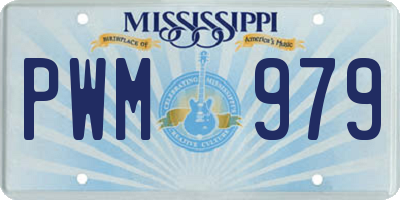 MS license plate PWM979