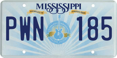 MS license plate PWN185