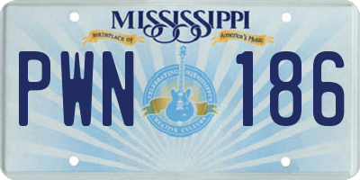 MS license plate PWN186