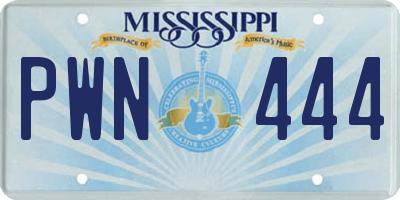 MS license plate PWN444