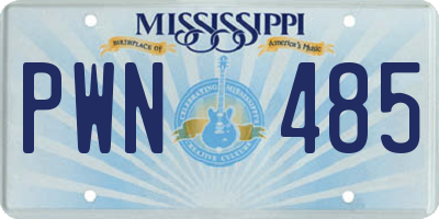 MS license plate PWN485