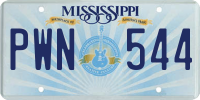 MS license plate PWN544