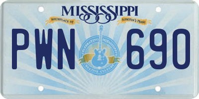 MS license plate PWN690