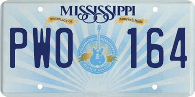 MS license plate PWO164