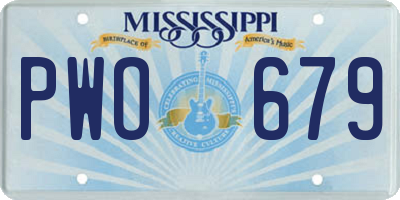 MS license plate PWO679