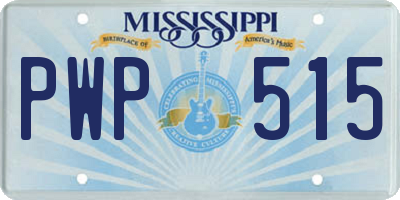 MS license plate PWP515