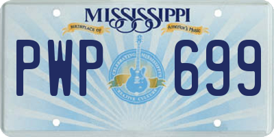 MS license plate PWP699