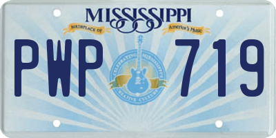 MS license plate PWP719