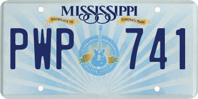 MS license plate PWP741