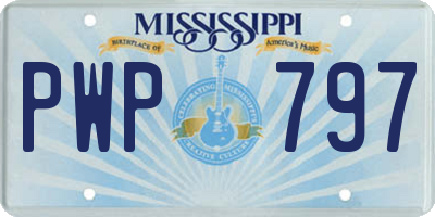 MS license plate PWP797