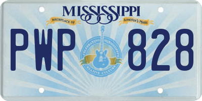 MS license plate PWP828