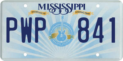MS license plate PWP841