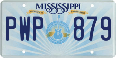 MS license plate PWP879