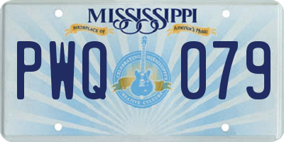 MS license plate PWQ079