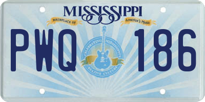 MS license plate PWQ186