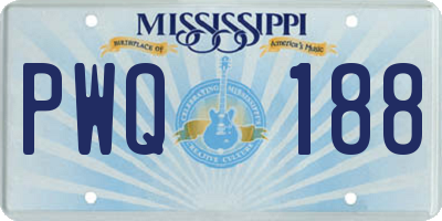 MS license plate PWQ188