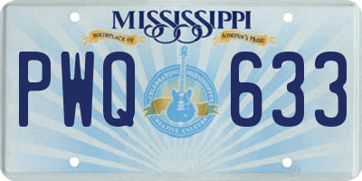 MS license plate PWQ633