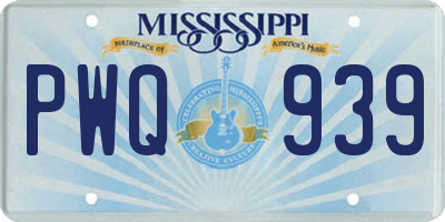 MS license plate PWQ939