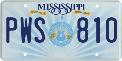 MS license plate PWS810