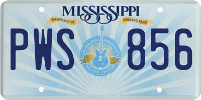 MS license plate PWS856