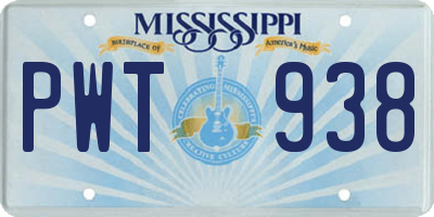 MS license plate PWT938