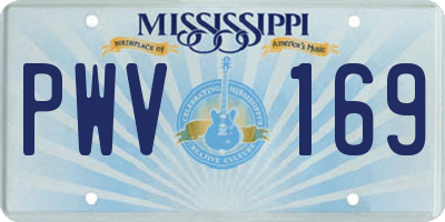 MS license plate PWV169