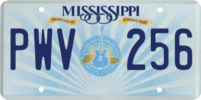 MS license plate PWV256