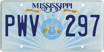 MS license plate PWV297