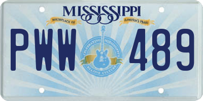 MS license plate PWW489