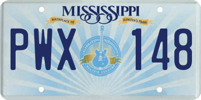 MS license plate PWX148