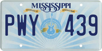 MS license plate PWY439