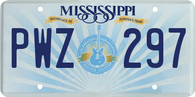 MS license plate PWZ297
