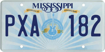 MS license plate PXA182