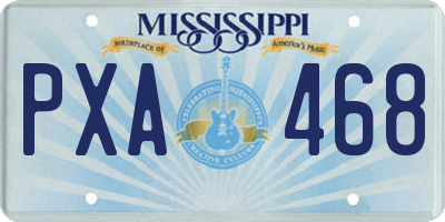 MS license plate PXA468