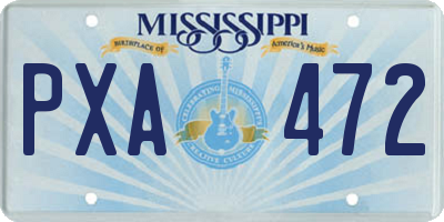 MS license plate PXA472