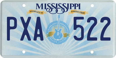 MS license plate PXA522