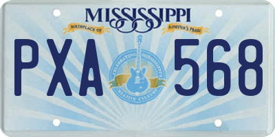 MS license plate PXA568