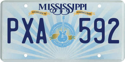 MS license plate PXA592