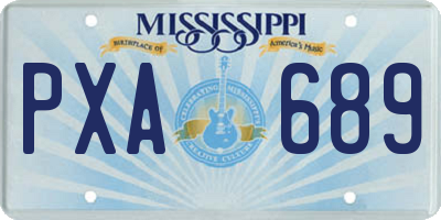 MS license plate PXA689