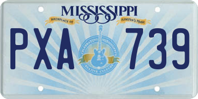 MS license plate PXA739
