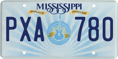 MS license plate PXA780