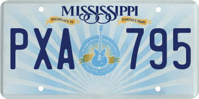 MS license plate PXA795