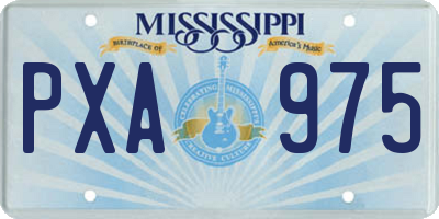MS license plate PXA975
