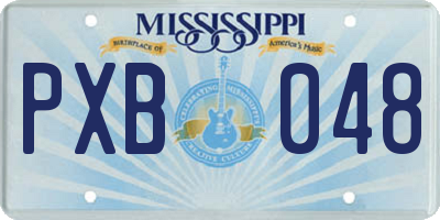 MS license plate PXB048