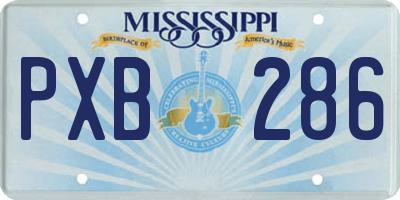 MS license plate PXB286