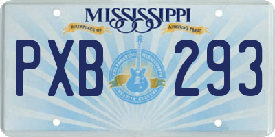 MS license plate PXB293