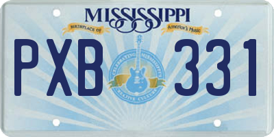 MS license plate PXB331