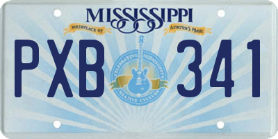 MS license plate PXB341