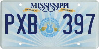 MS license plate PXB397
