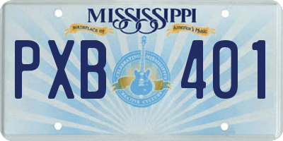 MS license plate PXB401